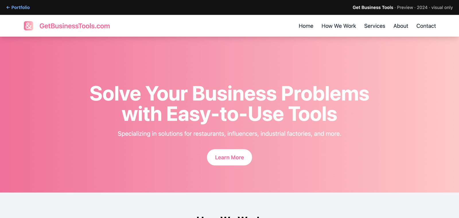 Get Business Tools homepage