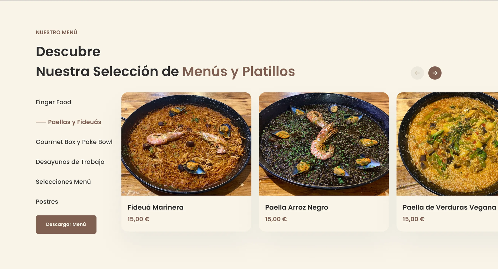 Catering Poblenou homepage
